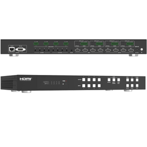 4K60 4x4シームレスHDMIマトリックスビデオウォールおよびマルチビューア機能オーディオ埋め込み - Product Image 6