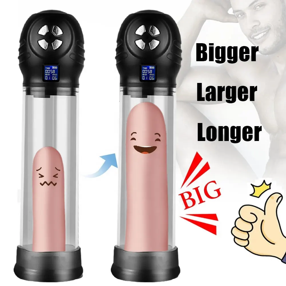 Pompa elettrica del pene pompa a vuoto per il pene ingrandimento del pene Extender maschio masturbatori giocattoli del sesso per gli uomini
