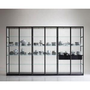 The <strong>Embedded</strong> Lighting Glass Cabinet Italy Design <strong>System</strong> Modular Collection Wardrobe - Product Image 5