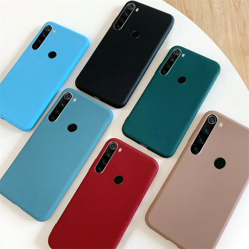 Matte Pianura Antiurto Sottile Molle di TPU Della Copertura di Caso Per Xiaomi Redmi 8 8A Nota 5 6 7 8 Pro Telefono cassa del Cellulare di caso accessori