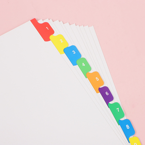 Custom A4 Size Color Cardstock Classification Page Color Loose-Leaf Separator Page <strong>Notebook</strong> - Product Image 4