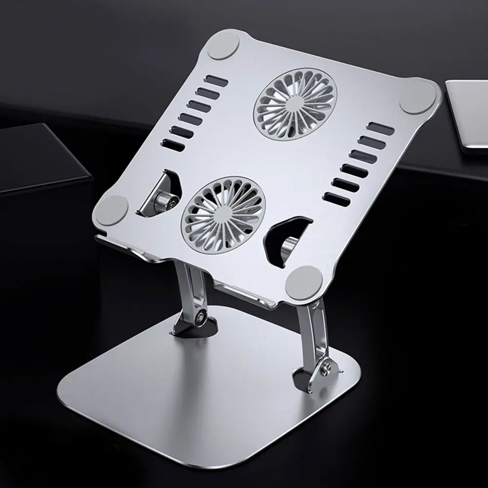 Laptop Cooling Fan Aluminum Alloy Foldable Quiet Powerful Cooler Laptop Cooling Pad