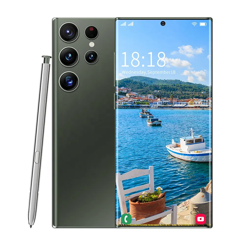2023 yeni sürüm orijinal S23 Ultra 5g Phone6.8 inç 12Gb + 512Gb Android 13 Smartphone çift Sim on çekirdekli akıllı cep telefonları
