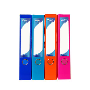 大容量矩形PP塑料A4纸归档存储档案文件盒彩色文件盒带名片夹 - Product Image 1
