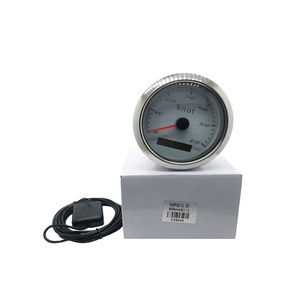 गर्म बिक्री जीपीएस गेज CX8044 NMEA 2000 85mm एनालॉग सफेद चेहरा और एलसीडी डिस्प्ले 60 गाँठ स्पीडोमीटर गेज के साथ जीपीएस सेंसर - Product Image 1