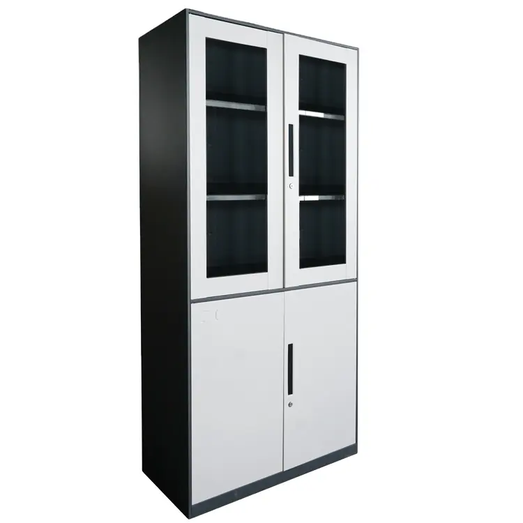 2024 vente chaude classeur verrouillable armoire de rangement en acier armoire en acier avec porte en verre