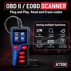 2025 yeni tarayıcı aracı AT300 OBD II tarayıcı EOBD silme hata kodu I/M OBD2 protokolü kod okuyucu Evap sistemi araç teşhis aracı - Product Image 2