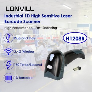 LONVILL, оптовая продажа, 2,4 г, USB-считыватель штрих-кодов, беспроводной 1d сканер штрих-кодов, ocr ручной сканер для продажи - Product Image 3