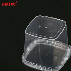 PP материал 0.3L 0.5L 1L 1.5L 2L 3L 5L прозрачное ведро Квадратный Контейнер для хранения материалов PP с крышкой и ручкой - Product Image 4