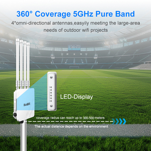 Kuwfi aph3000 truy cập công nghiệp điểm wifi6 băng tần kép 360 Wifi Hotspot bảo hiểm đầy đủ cổng Gigabit ngoài trời AP cho trang trại và trường học - Product Image 4