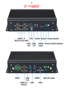 PC industrial sin ventilador Intel Core i5 i7 1195G7 2x GbE LAN 3G/4G LTE RS232 RS485 GPIO 9-36V fuente de alimentación ordenador Watchdog - Product Image 5