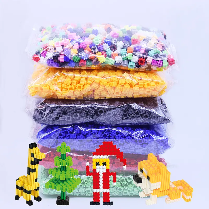 Neue pädagogische Eltern-Kind interaktive Spielzeug Puzzle Kunststoff blöcke Mini Bricks DIY kreative Modell figuren für Kinderspiel zeug