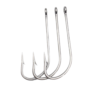 Số lượng lớn thép không gỉ fishhooks với dài xử lý và chống gỉ Tính năng lớn bass cá ngựa ống thép gai lỗ biển Móc Câu Cá - Product Image 1