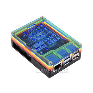Custodia in acrilico arcobaleno per Raspberry Pi 5, custodia in acrilico traslucido colorato, supporta l'installazione di un dispositivo di raffreddamento attivo ufficiale - Product Image 5