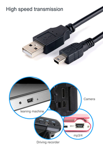 Мини USB 2,0 кабель 5 контактов мини USB к USB быстрое зарядное устройство кабели для MP3 MP4 плеера Автомобильный DVR GPS цифровой камеры HDD Smart TV - Product Image 5