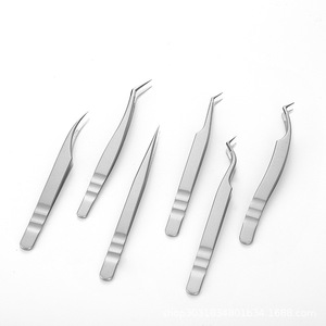 Grosir Set pinset Perpanjangan bulu mata bulu mata Vetus Volume kustom baja antikarat pinset LAS LAAH bulu mata - Product Image 3