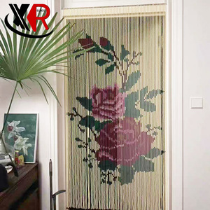 Handmade tùy chỉnh Cửa Rèm phân vùng màn hình hiên trang trí tre tua hạt Rèm cho phòng ngủ phòng khách dọc - Product Image 1