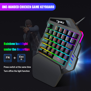 HXSJ Mini Wired Gaming <strong>Keyboard</strong> and <strong>Mouse</strong> Set One-Hand <strong>Use</strong> with LED Backlit <strong>Keyboard</strong> and USB Interface for <strong>Android</strong> IOS - Product Image 5