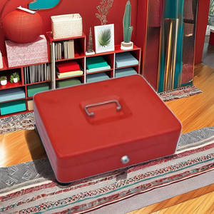 Modern Style Metal Money Box Multifunctional Cash Box for Home &amp; Community Rectangle Shape Storage <strong>Bin</strong> with Carton <strong>Packing</strong> - Product Image 2