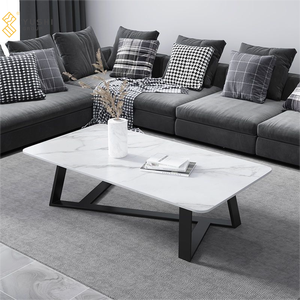Yushi Group italiano moderno minimalista italiano mesa de té italiana Rectangular piedra sinterizada sala de estar de gama alta mesa de centro para el hogar pequeña - Product Image 4