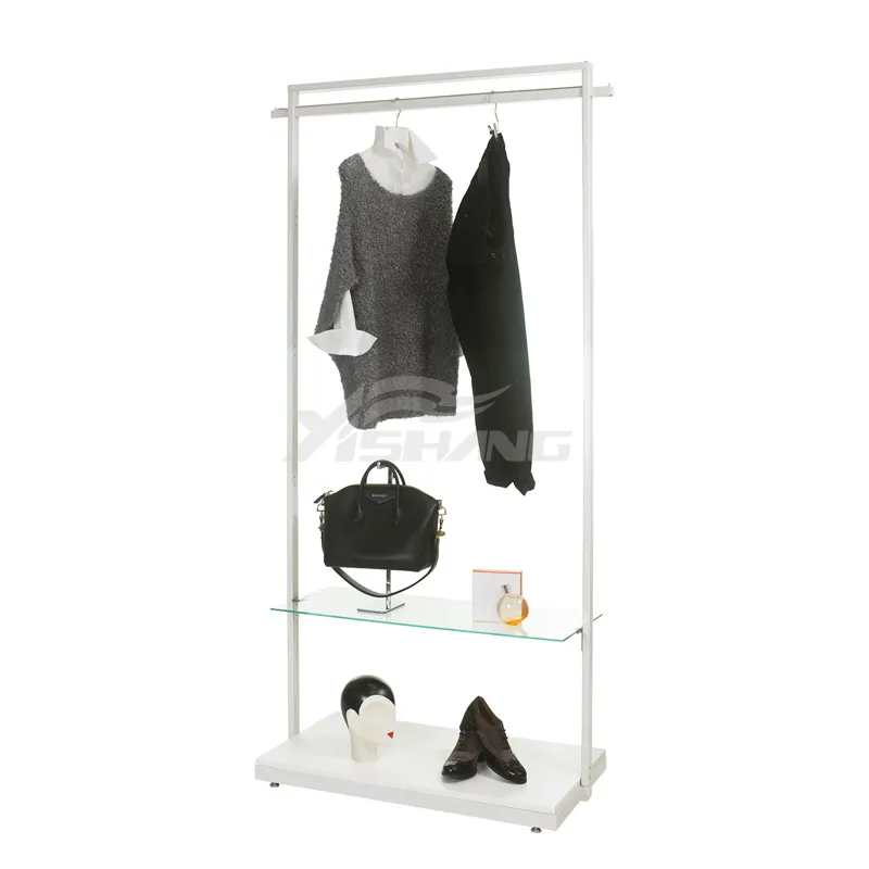 Customized Fashion Women's Dresses Shop Display Rack Girls Dresses Wooden Display Stand For clothes Shop