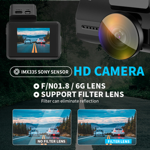 2 inç Mini siyah araba 4K araç kamerası kaydedicisi GPS WIFI isteğe bağlı çift araç içi kamera