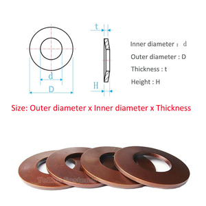 Sıkıştırma Belleville disk yayı bulaşık makinesi amortisörler 60Si2MnA OD 8/10/12.5/14/16/18mm ID 4.2 ~ 9.2 kalınlık 0.2 ~ 1 - Product Image 6