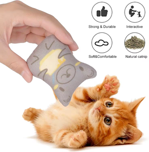 Nuevo juguete de peluche de gato Catnip Animal, juguete de peluche interactivo para gatito con hierba gatera - Product Image 2