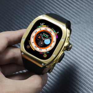 Stainless Steel Smart Watch case Mod Kit Silicone Strap for <strong>apple</strong> Watch ultra 49mm case and Band - Product Image 2