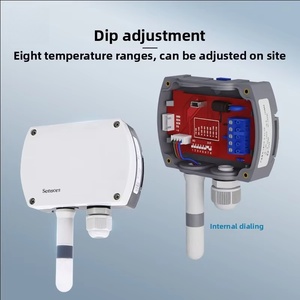 CWS19 Transmisor de temperatura y humedad montado en la pared 485 Pantalla LCD Sensor de plástico ABS para pista de instalación 4-20 ODM