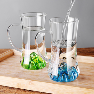 Modern Built-in Design Borosilicate Glass Mug, Single Layer Clear <strong>Cup</strong> for Coffee/Tea, Custom Sizes - Product Image 3