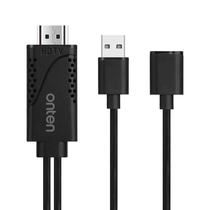 Cavo a specchio maschio compatibile da USB femmina a HDMI 1080P 3 In 1 cavo adattatore per proiettore Video TV con schermo di condivisione universale per telefono cellulare