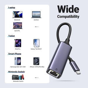 Çok yönlü USB C Ethernet adaptörü, tip-c 1Gbps Gigabit RJ45 ağ Dongle ile uyumlu iPhone 16 Pro Max, IPad, XPS - Product Image 6