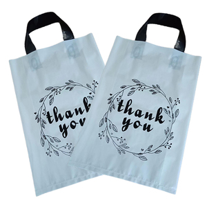 Tas Jinjing Plastik Pegangan Lingkaran Lembut Tas Belanja Plastik Pesanan Khusus Poliester dengan Logo Kustom - Product Image 3