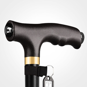 ไม้เท้าอลูมิเนียมอัลลอยด์แบบปรับได้สำหรับผู้สูงอายุไม้เท้าขาเดียวยืดหดได้ความยาวสูงสำหรับการเดินป่าและเดินกลางแจ้ง - Product Image 1