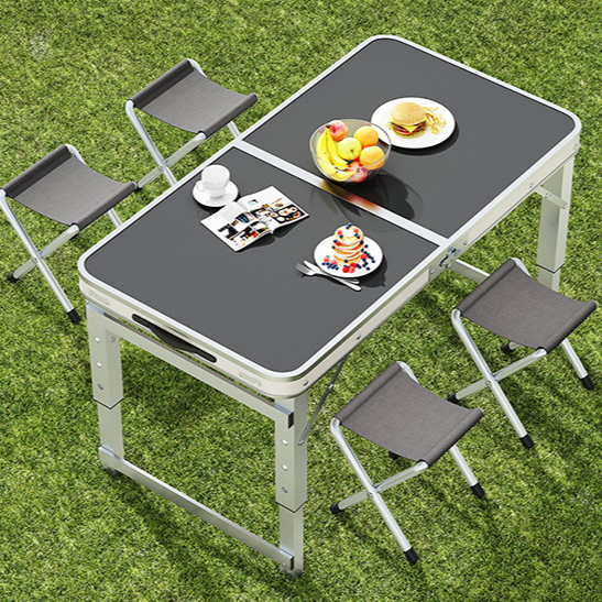 colorful 1.2m Green Single Table + 4 Chairs