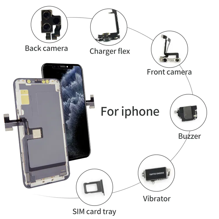 Téléphone portable Lcds pour apple iphone 6 7 8 x xs xr 11 12 13 pro max pantalla original gx oled écran lcd pour iphone x
