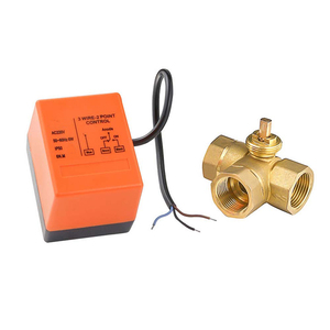 3线2-punkt控制电动球阀DC12V DC24V AC220V控制T型三通电动来样定做 - Product Image 1