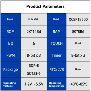 Sijie Micro XC8PT8500 SOP8 Pin Chip integrado MCU Programa de desarrollo de esquema de aparato pequeño Producto de circuitos integrados de quema - Product Image 4