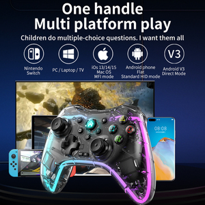 S03 interruttore controller di gioco senza fili con supporto di illuminazione RGB per PC/iOS/Android/Switch con doppio motore - Product Image 2
