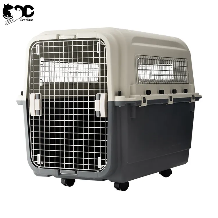 Geerduo Airline Envio Aprovado Durável Destacável Dog Cat Pet Transporte Gaiolas Travel Box Airway Box Caixas De Plástico