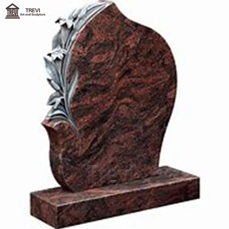 Cheap Economic Red Granite Tombstones And Monuments Design For Sale