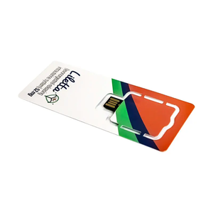 Fabrika özel 16GB OTG USB bellek Web anahtar Flyer klipsli yeni plastik anahtar USB kağıt kartı tam renkler baskı kaynağı promosyon - Product Image 3