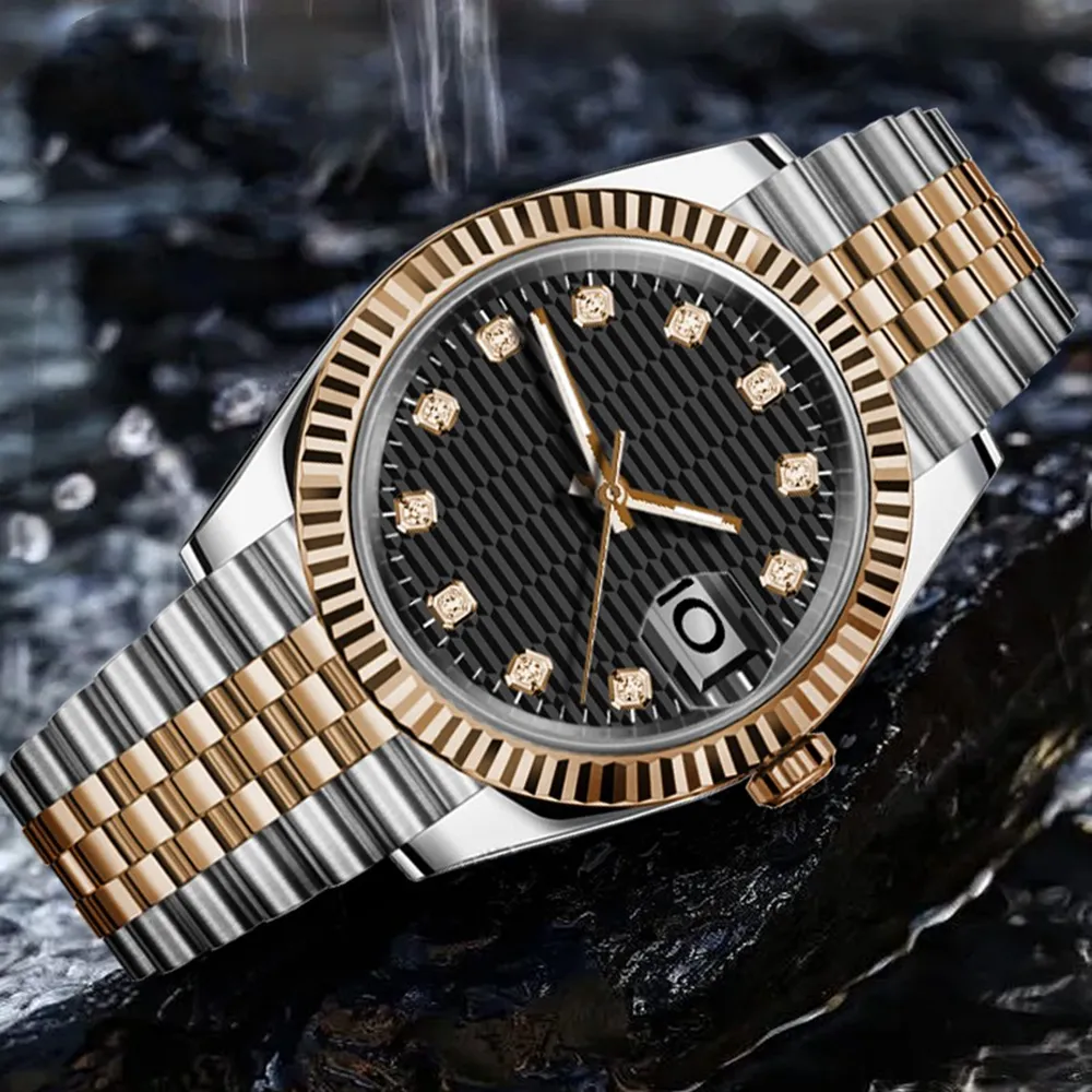 Reloj de buceo con movimiento NH35 personalizado con logotipo personalizado, reloj mecánico automático, reloj de conductor de lujo de 10 ATM para hombres y mujeres