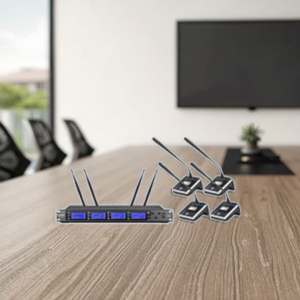 OEM ODM беспроводной Wifi UHF Конференц-система с микрофоном и хостом для конференц-зала - Product Image 1