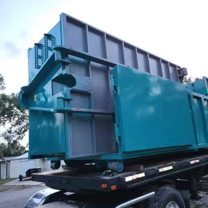 Rol Off kait Dumpster wadah angkat kapasitas besar Trailer konstruksi Skip bungkus 40 halaman tong logam untuk luar ruangan - Product Image 2