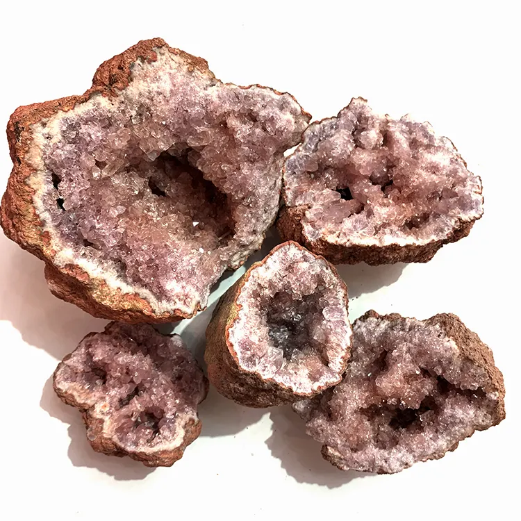 Piedras naturales de amatista rosa de alta calidad, cristal de amatista Rosa Natural para curación