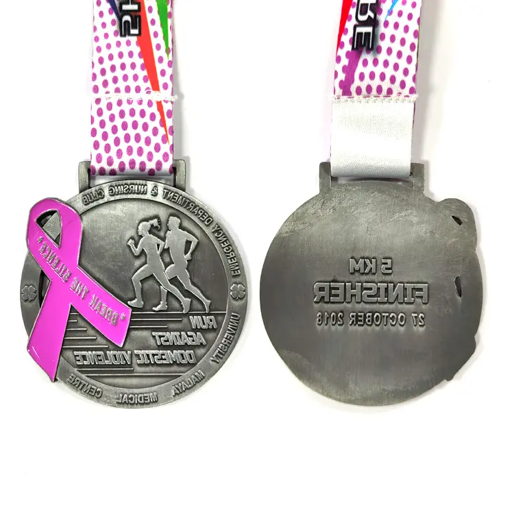 Medalhas de esporte de forma de coração personalizadas, design personalizado/medalhas de alta classe