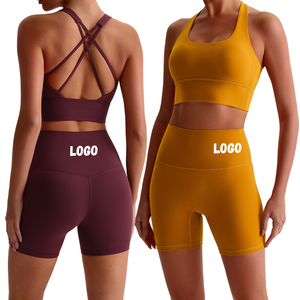 Khỏa Thân Cảm Thấy Yoga Quần Short Cao Tăng Tummy Kiểm Soát Biker Quần Short Cho Chạy Tập Thể Dục Yoga Quần Short Trọng Lượng Nhẹ Nén - Product Image 1