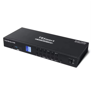 TESmart USB 3.0 HDMI KVM交换机2显示器4台电脑4K @ 60hz双显示器KVM交换机HDMI 4端口机架式矩阵KVM - Product Image 1